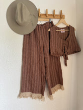 Load image into Gallery viewer, Signature Collection-brown linen stripe set