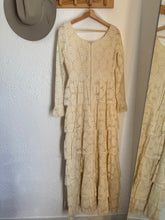 Load image into Gallery viewer, Vintage 70s lace ruffle dress