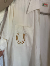 Load image into Gallery viewer, Vintage horse shoe embroidered button up