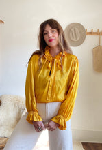 Load image into Gallery viewer, Vintage silk gold YSL blouse