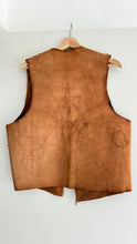 Load image into Gallery viewer, Vintage 70s leather floral patterned vest