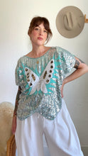 Load image into Gallery viewer, Sequin butterfly blouse