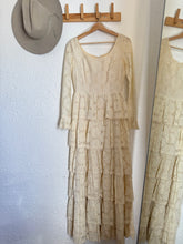 Load image into Gallery viewer, Vintage 70s lace ruffle dress