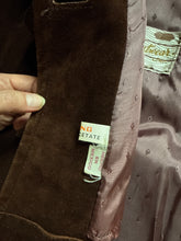 Load image into Gallery viewer, Vintage chocolate brown fringe jacket