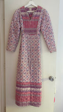 Load image into Gallery viewer, Vintage 70s quilted indian block print style dress