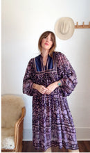 Load image into Gallery viewer, Vintage rare 1960s/70s silk hand blocked Phool dress
