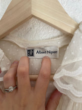 Load image into Gallery viewer, Vintagw Swiss dot collared dress