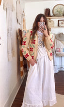 Load image into Gallery viewer, Vintage red flower cowichan