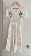Load image into Gallery viewer, Vintage cotton gauze embroidered dress