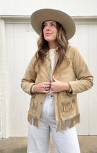 Load image into Gallery viewer, Vintage suede fringe jacket
