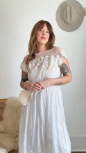 Load image into Gallery viewer, Edwardian white floral lace dress