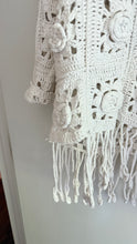 Load image into Gallery viewer, Vintage crochet fringe top