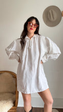 Load image into Gallery viewer, Vintage antique linen mini dress