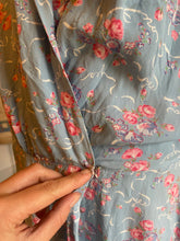 Load image into Gallery viewer, 1930s blue wrap over dress
