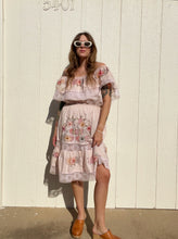 Load image into Gallery viewer, Vintage hand dyed off the shoulder dress