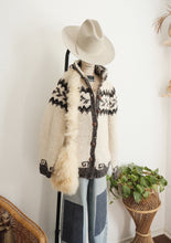 Load image into Gallery viewer, Vintage wool hooded cardigan