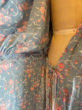 Load image into Gallery viewer, 1930s blue wrap over dress