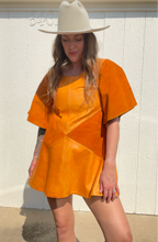 Load image into Gallery viewer, Vintage 1960s patchwork suede dress