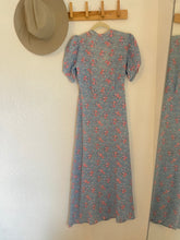 Load image into Gallery viewer, 1930s blue wrap over dress