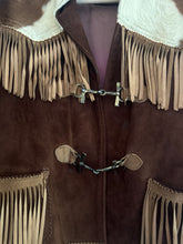 Load image into Gallery viewer, Vintage rare 1940s 50s cowhide fringe jacket