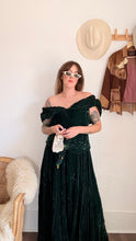 Load image into Gallery viewer, 1930s emerald green silk gown