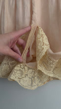 Load image into Gallery viewer, Antique silk and lace tap shorts