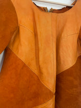 Load image into Gallery viewer, Vintage 1960s patchwork suede dress