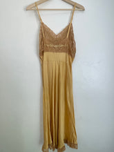 Load image into Gallery viewer, 1930s hand dyed golden silk dress