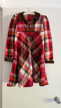 Load image into Gallery viewer, Vintage 70s plaid mini dress
