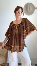Load image into Gallery viewer, Vintage hand dyed gauze top