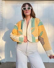 Load image into Gallery viewer, Signature Collection-Floral cropped quilt coat