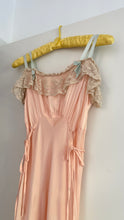 Load image into Gallery viewer, Vintage 1930s bias cut silk tie gown