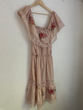 Load image into Gallery viewer, Vintage hand dyed off the shoulder dress