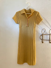 Load image into Gallery viewer, Vintage mustard knit dress