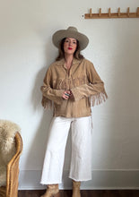 Load image into Gallery viewer, Vintage suede fringe shirt