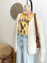 Load image into Gallery viewer, Vintage fuzzy crochet cardigan
