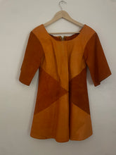 Load image into Gallery viewer, Vintage 1960s patchwork suede dress