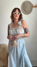 Load image into Gallery viewer, Vintage 1930s blue silk dress