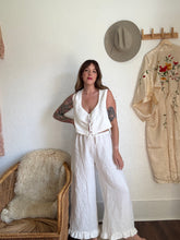 Load image into Gallery viewer, Signature Collection- Linen white ruffle pant