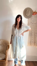 Load image into Gallery viewer, Crochet floral button down dress/cover up