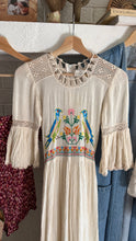 Load image into Gallery viewer, Vintage 1970s embroidered gauze dress