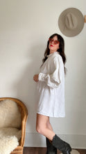 Load image into Gallery viewer, Vintage antique linen mini dress