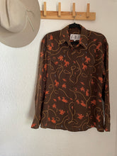 Load image into Gallery viewer, Vintage silk cowboy top

