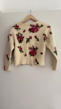 Load image into Gallery viewer, Vintage angora rose cardigan