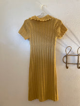 Load image into Gallery viewer, Vintage mustard knit dress