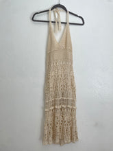 Load image into Gallery viewer, Vintage crochet halter dress