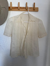 Load image into Gallery viewer, Antique lace cotton blouse
