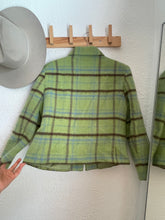 Load image into Gallery viewer, Vintage cropped plaid coat