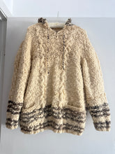 Load image into Gallery viewer, Vintage cozy wool hand knit hoodie