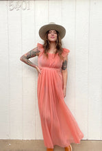Load image into Gallery viewer, Vintage flutter sleeve dress